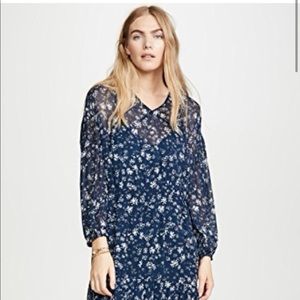 Free People Wallflower Midi Dress new blue